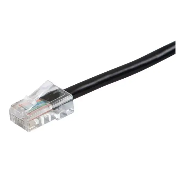 Monoprice Cat5e Ethernet Patch Cable - 1 Feet - Black | Network Internet Cord - RJ45, Stranded, 350Mhz, UTP, Pure Bare Copper Wire, 24AWG - Zeroboot