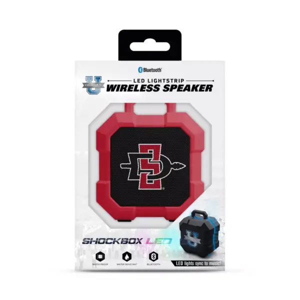 NCAA San Diego State Aztecs LED ShockBox Bluetooth Speaker