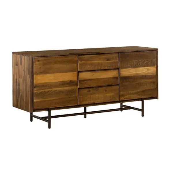 Superb Rustic Oak Buffet Cabinet Brown - Armen Living