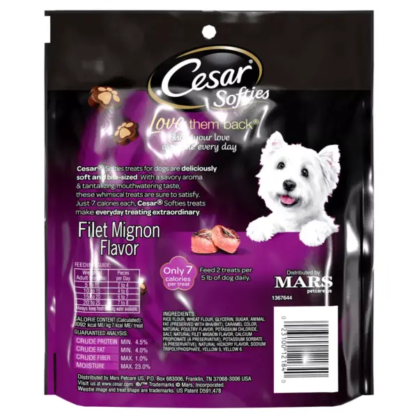 Cesar Softies Beef and Filet Mignon Flavor Chewy Dog Treats - 18oz