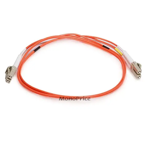 Monoprice Fiber Optic Cable - 1 Meter - Orange | LC to LC OM1, 62.5/125 Type, Multi Mode, Duplex