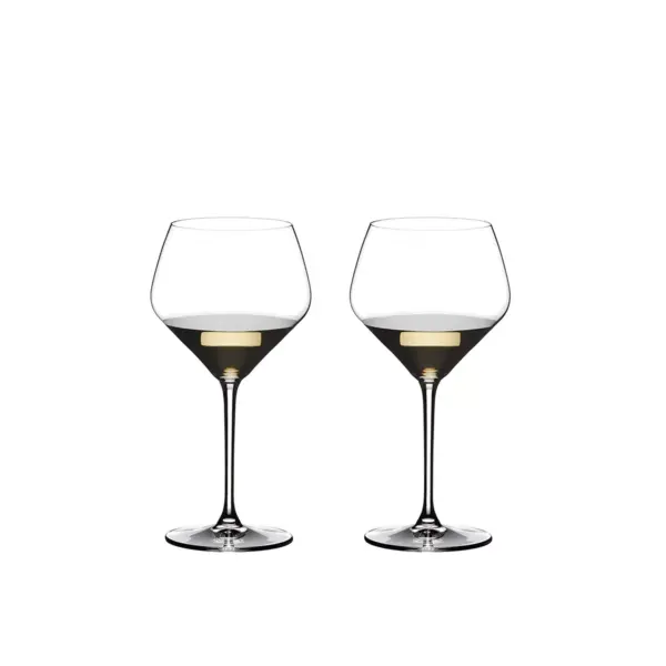 Riedel Extreme Oaked Chardonnay Crystal Dishwasher Safe Stemmed White Wine Glass, 23.63 Ounce (2 Pack)