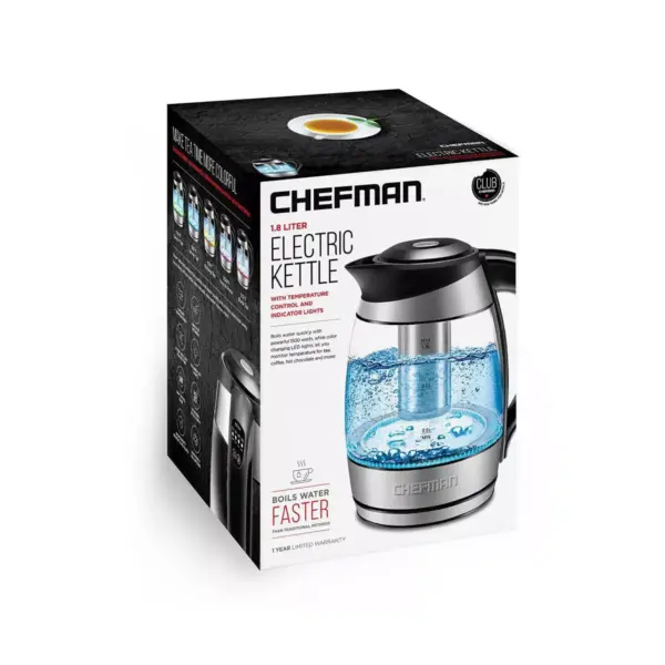 Chefman 1.8L Color-Changing Glass Electric Kettle - RJ11-17-CTI