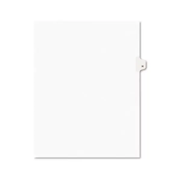 Avery-Style Legal Exhibit Side Tab Dividers 1-Tab Title H Ltr White 25/PK 01408