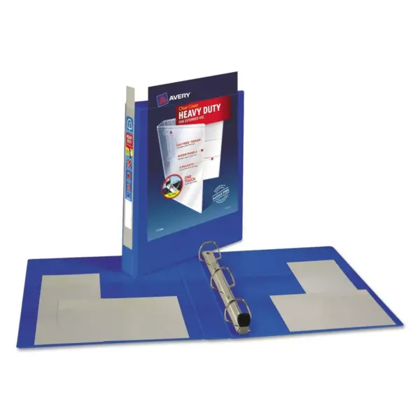 Avery Heavy-Duty View Binder with Locking EZD Rings, 1" Cap, Blue