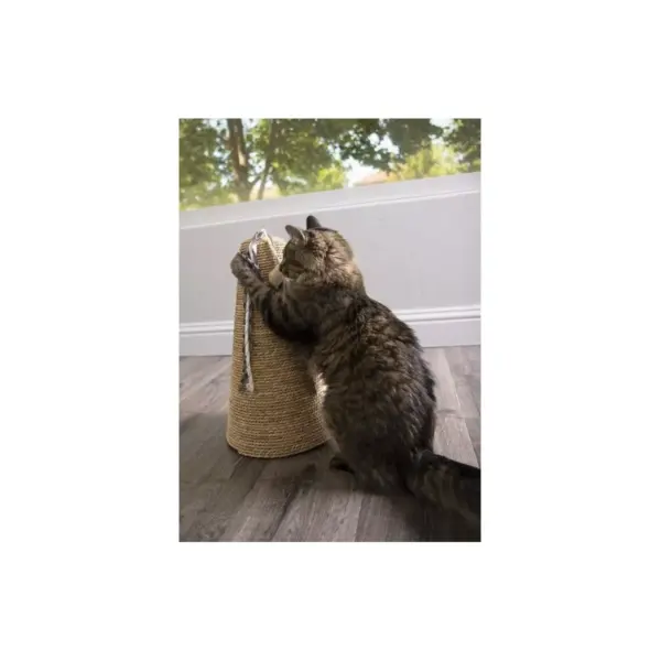 Petlinks Claw Cone Seagrass Cat Scratcher - Tan