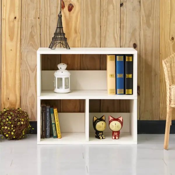 Way Basics Eco Friendly Collins Cubby Bookshelf and Storage Organizer White