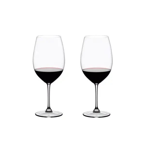 Riedel Vinum Bordeaux Grand Cru Crystal Dishwasher Safe Stemmed Red Wine Glass, 33.86 Ounce (2 pack)