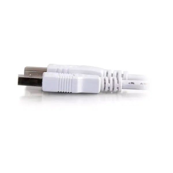 C2G 2m USB A to B Cable - Printer Cable - USB Cable - USB 2.0 - 6ft White - Type A Male - Type B Male - 6ft - White