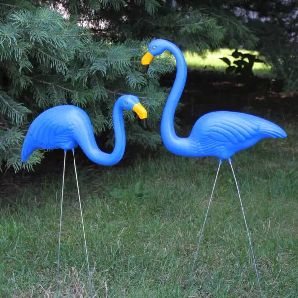 Northlight 2ct Tropical Flamingo Outdoor Garden Lawn Stakes 30" - Blue