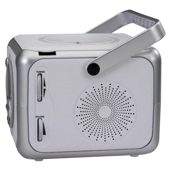 Jensen Portable Bluetooth Receiver Music System with CD Player - Silver (CD-555A)