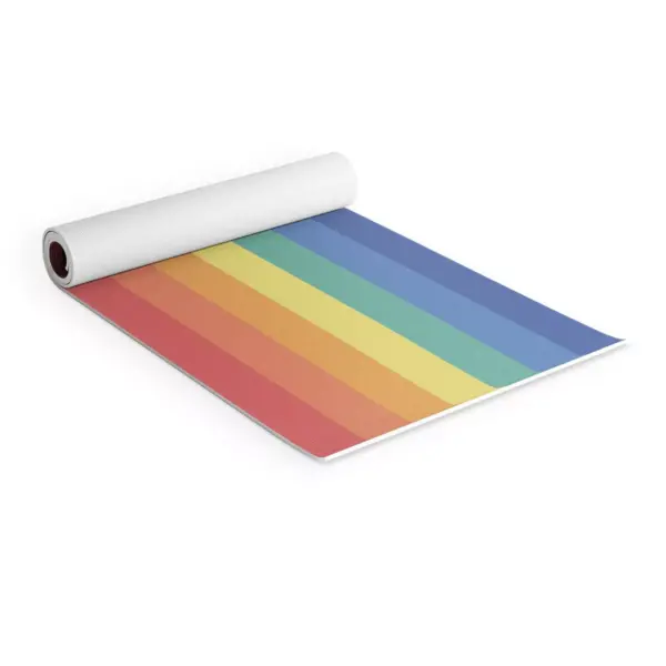 AvenieVintage Rainbow Stripes (6mm) 24" x 70" Yoga Mat - Society6