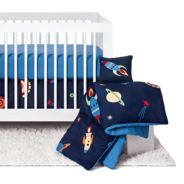 Sweet Jojo Designs Space Galaxy 11pc Crib Bedding Set - Blue