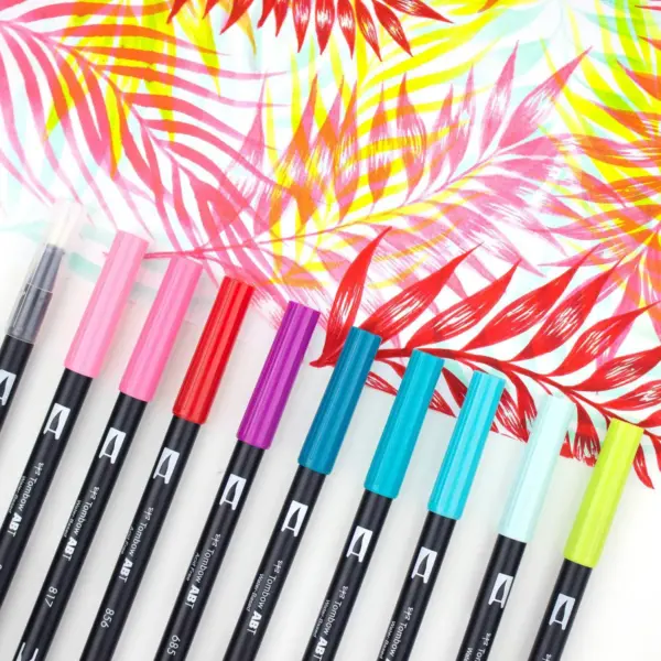 Tombow 10ct Dual Brush Pen Art Markers - Tropical