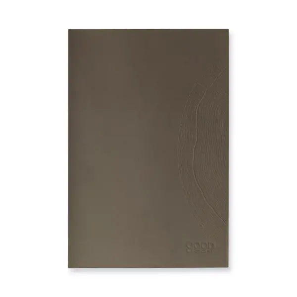 128 page College Ruled Composition Notebook 8"x5" Debossed Charcoal - Good Office Day