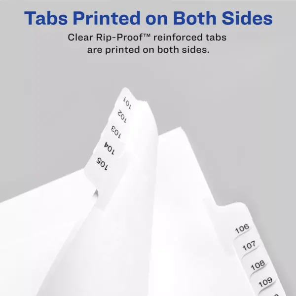 Avery Allstate-Style Legal Exhibit Side Tab Divider Title: B Letter White 25/Pack 82164