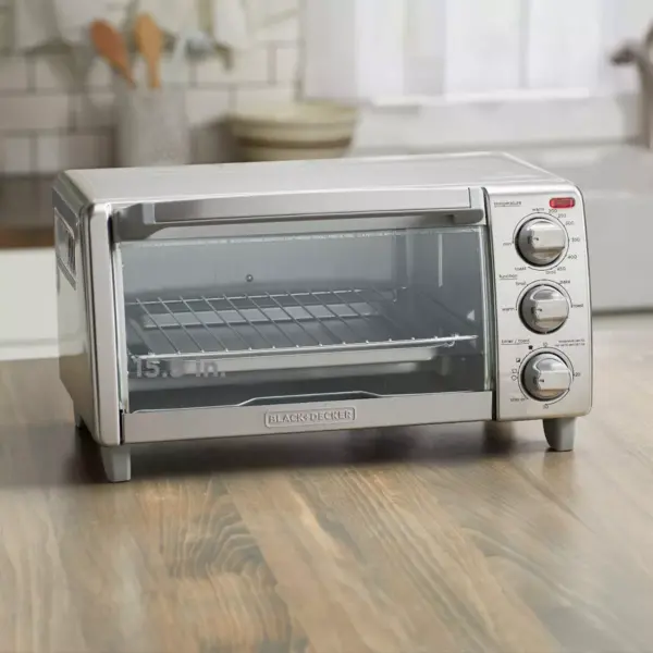 BLACK+DECKER 4 Slice Natural Convection Toaster Oven - Stainless Steel TO1745SSG