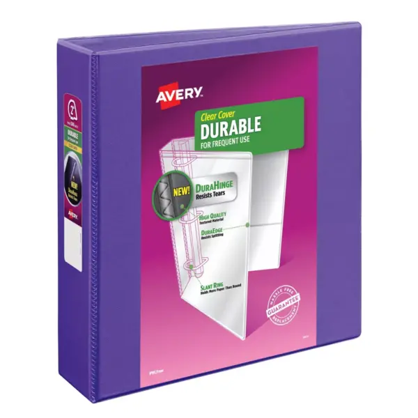 Avery 500 Sheet 2" Durable View Ring Binder Purple