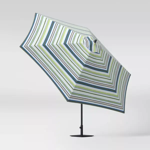 9' Patio Umbrella DuraSeason Fabric™ Green Stripe - Threshold™