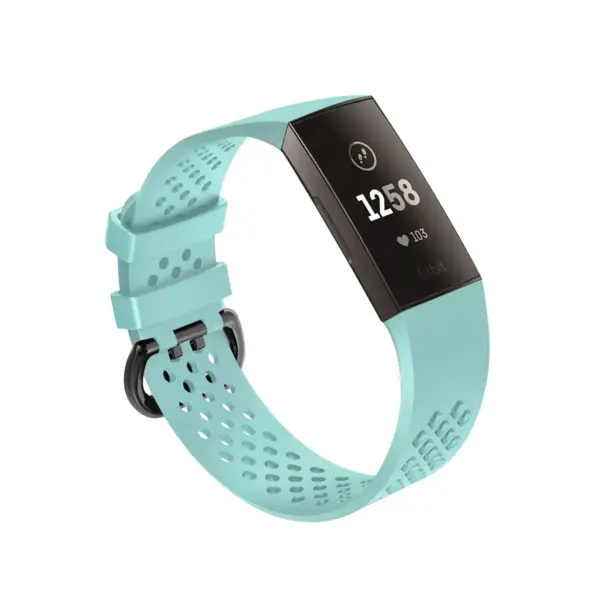 Insten Soft TPU Rubber Replacement Band For Fitbit Charge 4 & Charge 3, Light Blue