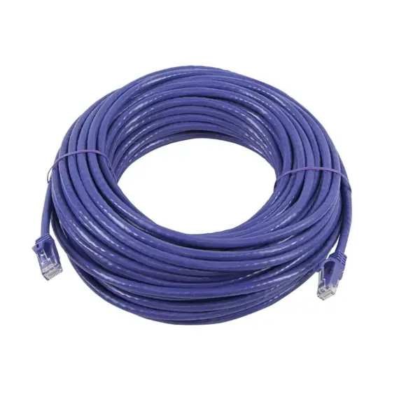 Monoprice Cat5e Ethernet Patch Cable - 75 Feet - Purple | Network Internet Cord - Snagless RJ45, Stranded, 350Mhz, UTP, Pure Bare Copper Wire, 24AWG -