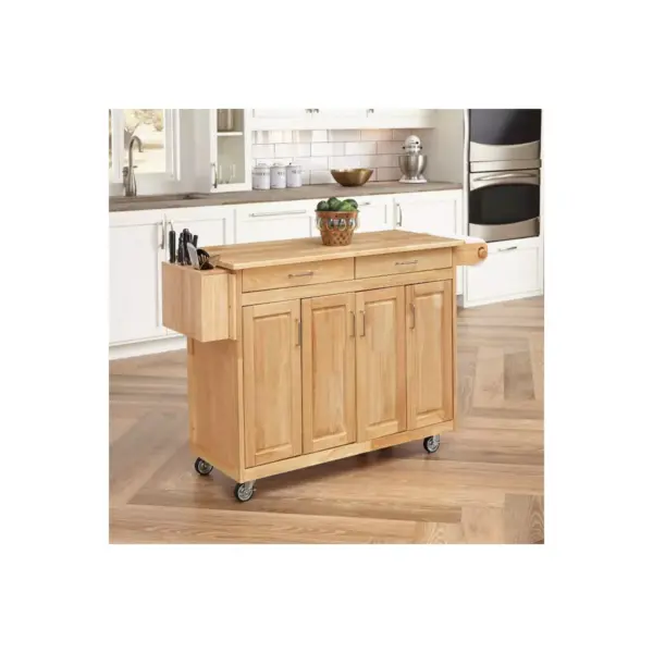 Breakfast Bar Kitchen Cart Light Wood - Home Styles