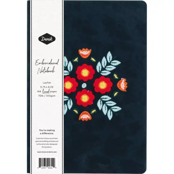 Denik Lined Journal Layflat with Ribbon Page Marker - Evelyn