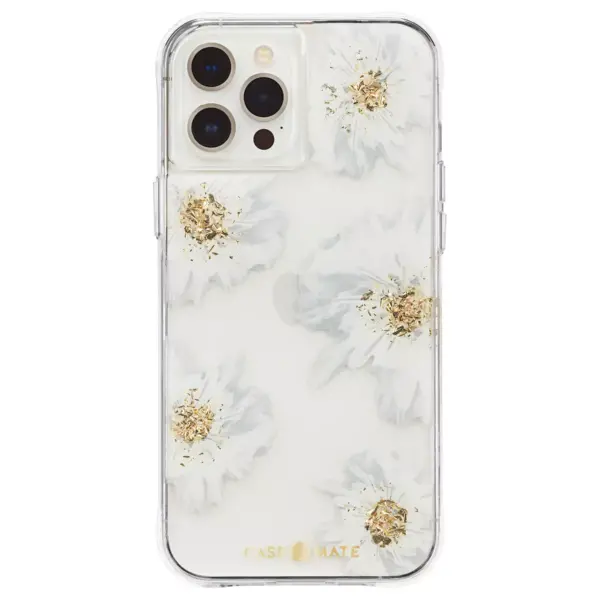 Case-Mate - KARAT - Case for iPhone 12 Pro Max (5G) - Gold Foil Accents - 10 ft Drop Protection - 6.7 Inch - Karat Floral