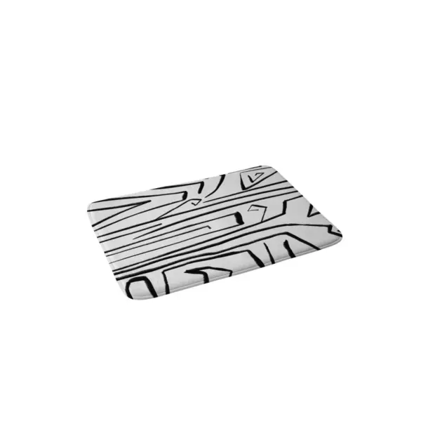 Viviana Gonzalez Modern Improvisation Memory Foam Bath Mat Black/White - Deny Designs