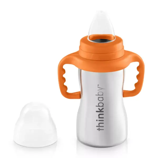 Thinkbaby Stainless Steel Sippy - 9oz Orange