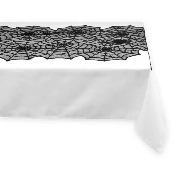 Halloween Lace Table Runner Black - Design Imports