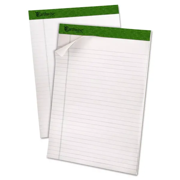 Ampad Earthwise Recycled Writing Pad 8 1/2 x 11 3/4 White 40 Sheets 4/Pack 40102