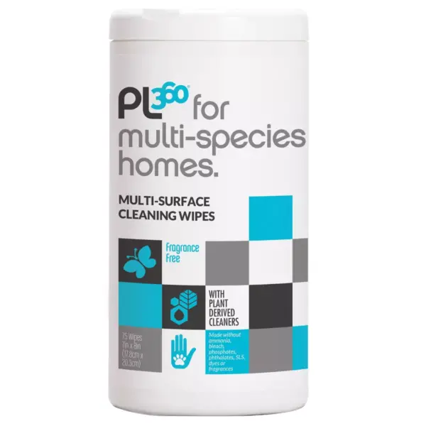 PL360 Multi-Surface Cleaning Dog Wipes - 75ct