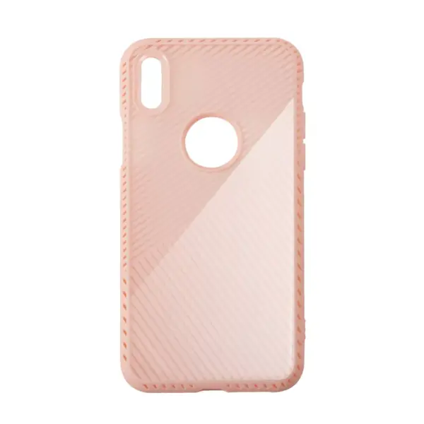 BasAcc Criss-Cross Patterned Designed Protective Back Case Compatible with Apple iPhone X, Pink