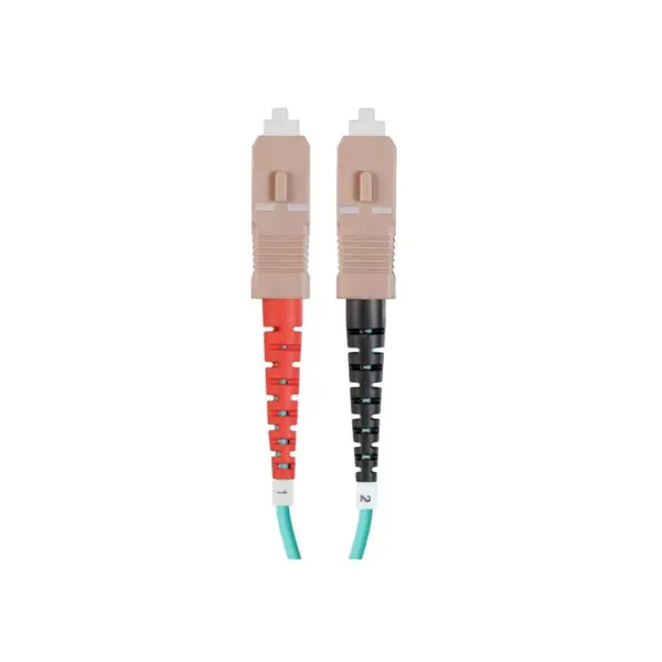 Monoprice OM3 Fiber Optic Cable - 3m (Meter) - SC/UPC-SC/UPC, Multi Mode, Duplex, 50/125 Type, 2.0mm, PVC