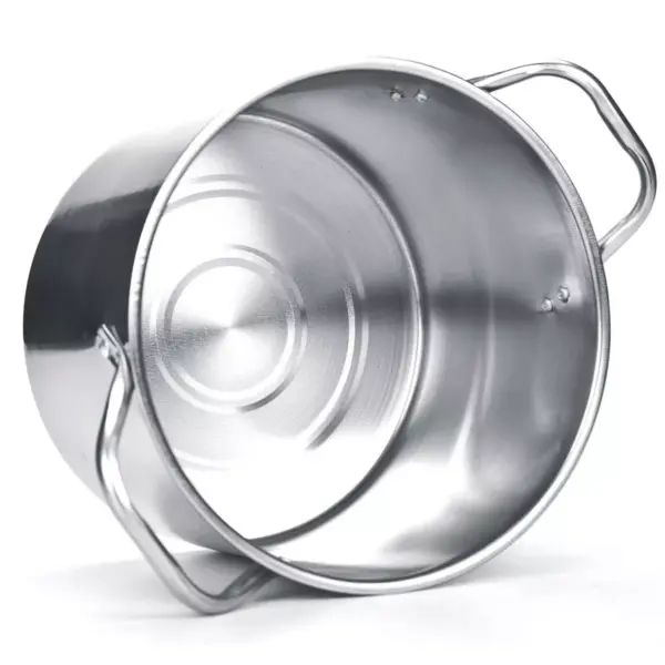 Alpine Cuisine 16.5 Quart Stainless Steel Stock Pot with Lid and Carrying Handles for Family Size Meals, Appetizers, Stews, and More, Silver