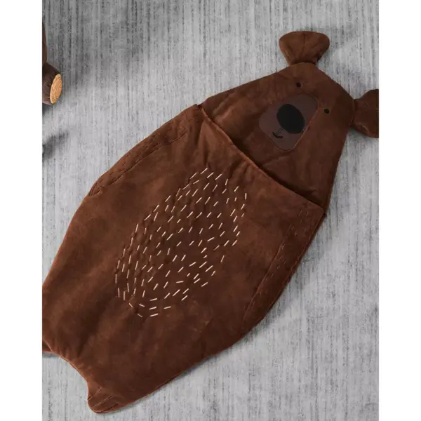 Wonder&Wise Kid's Unisex Cute Cozy Animal Brown Bear Sleeping Bag for Ages 3 and Up, 71 Inches Long and 35 Inches Wide