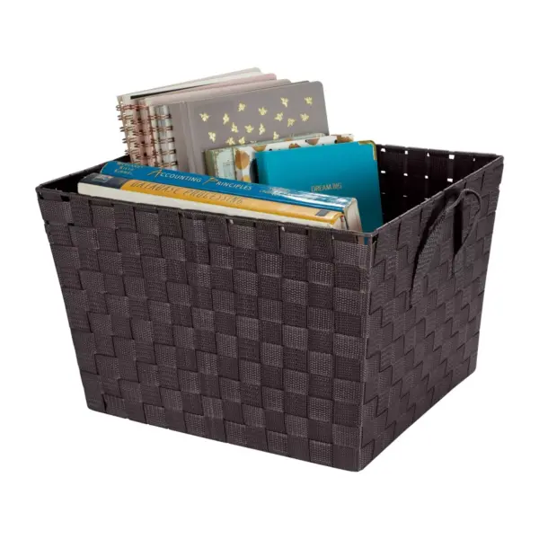 Simplify Large Woven Storage Bin Brown