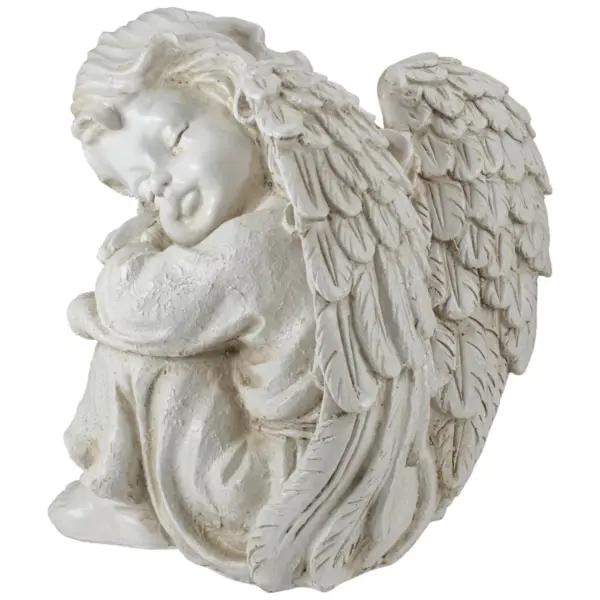 Northlight 9.5" Ivory Resting Cherub Angel Outdoor Patio Garden Statue