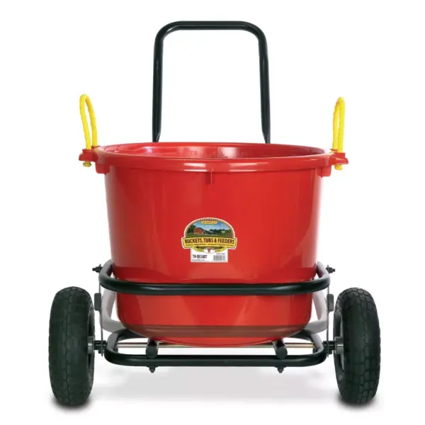 Miller Manufacturing Company CA500 Heavy Duty Multipurpose Muck Cart for 70 Quart Tubs, Black (2 Pack)