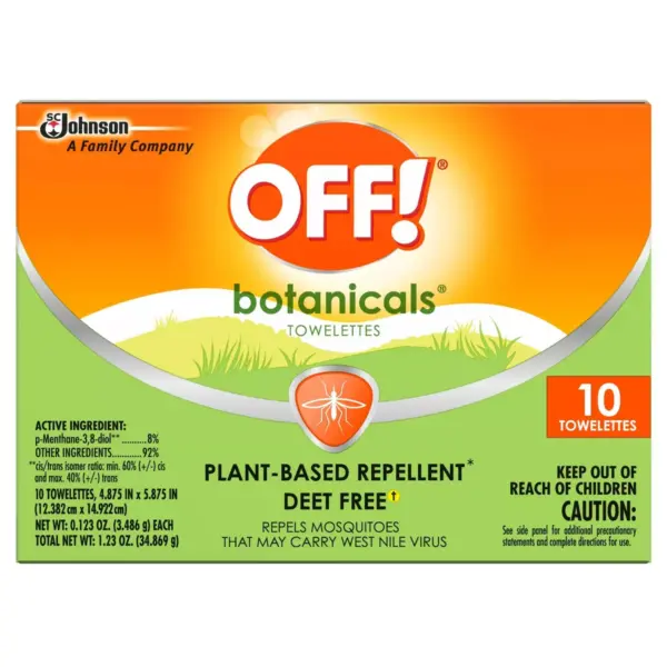 OFF! 10ct Botanicals Insect Repellent Towelettes