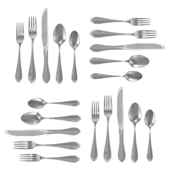 Gibson Elite 20pc Stainless Steel Shawna Silverware Set