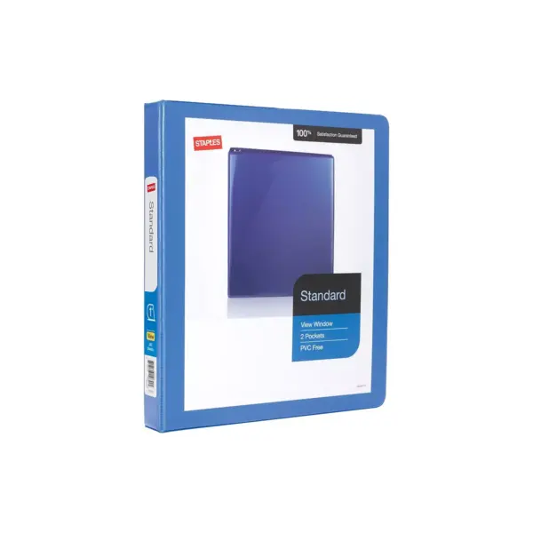 Staples Standard 1" 3-Ring View Binder Periwinkle (26434-CC) 82655