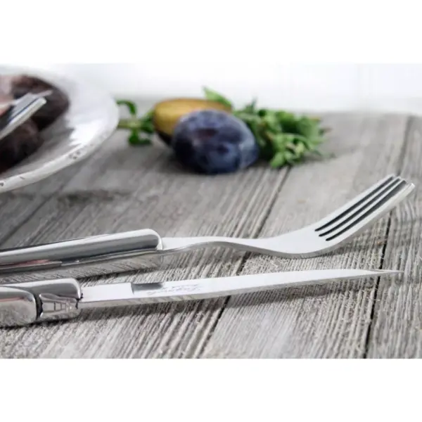 French Home Laguoile 8pc Stainless Steel Connoisseur Steak and Knife Silverware Set