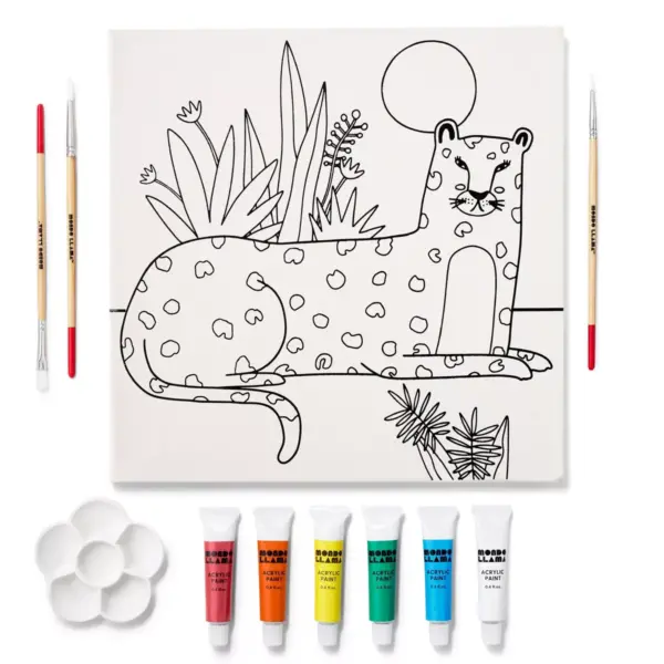 11"x11" Paint-Your-Own Canvas Kit Cheetah - Mondo Llama™