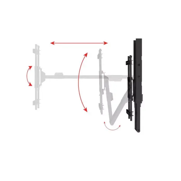 Monoprice Portrait and Landscape 360 Full-Motion Articulating TV Wall Mount for TVs 40in to 75in, Weight Capacity 110 lbs, Extension 3.3in to 31.5in