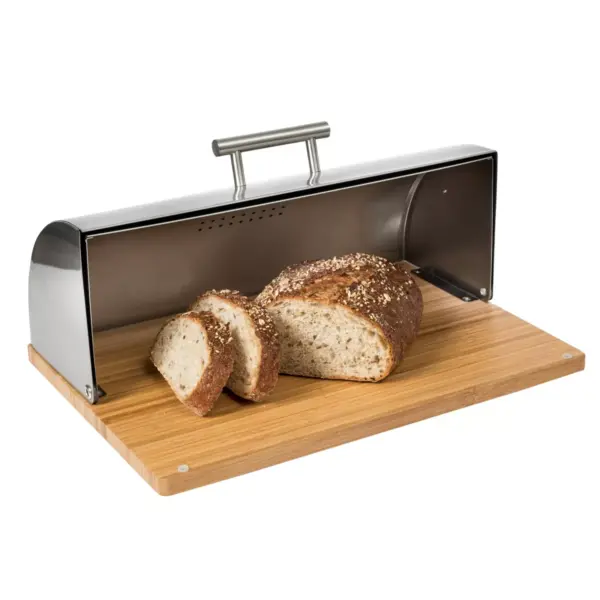 Honey-Can-Do Breadbox With Bamboo Cut Board