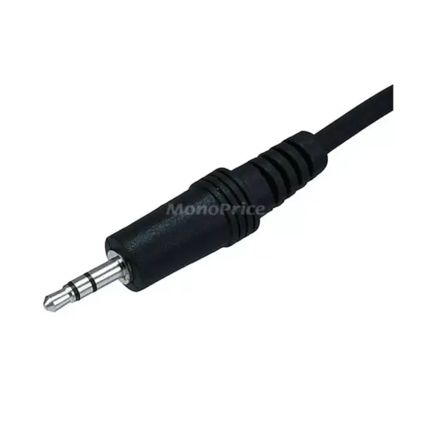 Monoprice Audio/Stereo Cable - 25 Feet - Black | 3.5mm Plug/Plug Male/Male