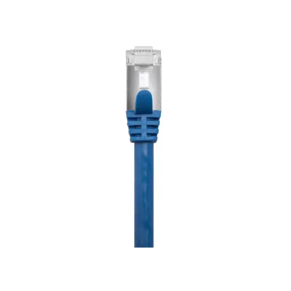 Monoprice Cat7 Ethernet Patch Cable - 10 Feet - Blue | Network Internet Cord - Flexboot RJ45 Stranded 600Mhz S/FTP CMX Pure Bare Copper Wire 26AWG -