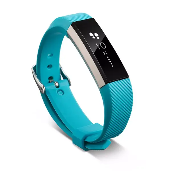 Zodaca Wristband w/Metal Buckle Clasp compatible with Fitbit Alta/Alta HR Replacement Band, Turquoise